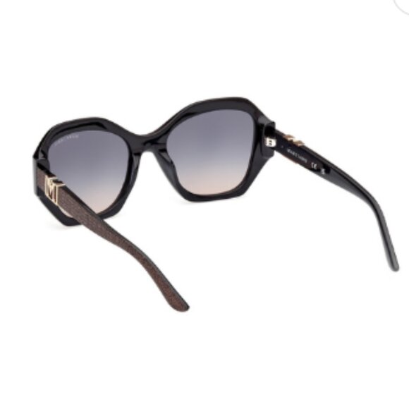 *NWOT* Marciano Sunglasses, Butterfly Frame, Bronze Sparkle, Blue/Gray Gradient - Picture 2 of 6